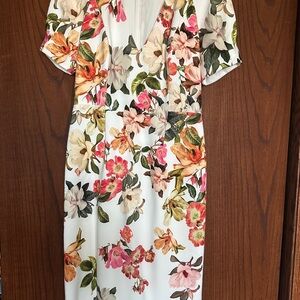 ANTONIO MELANI White Floral Midi Dress